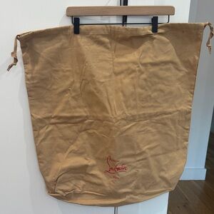 Christian Louboutin Beige Dust Bag with Red Logo